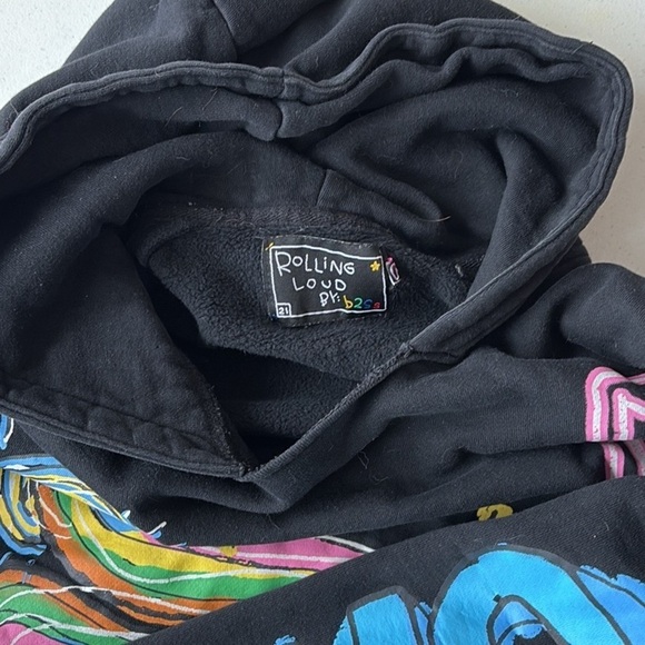 Urban Outfitters b2Ss Rolling Loud Rainbow Road Hoodie Sweatshirt Size Medium - Picture 6 of 9